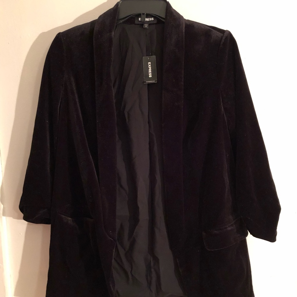 Black velvet Express blazer